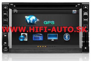 2DIN Autorádio s DVD, GPS, DVB-T, 6,2“ DISPLEJ