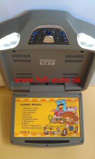 10.2“ Stropný LCD monitor s DVD prehrávačom + HRY Strieborná farba
