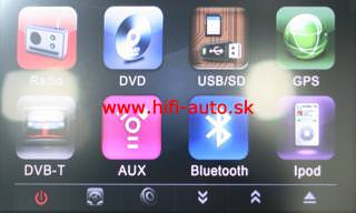 1DIN DVD AUTORADIO S GPS +DVB-T+BLUETOOTH+HD DISPLEJ