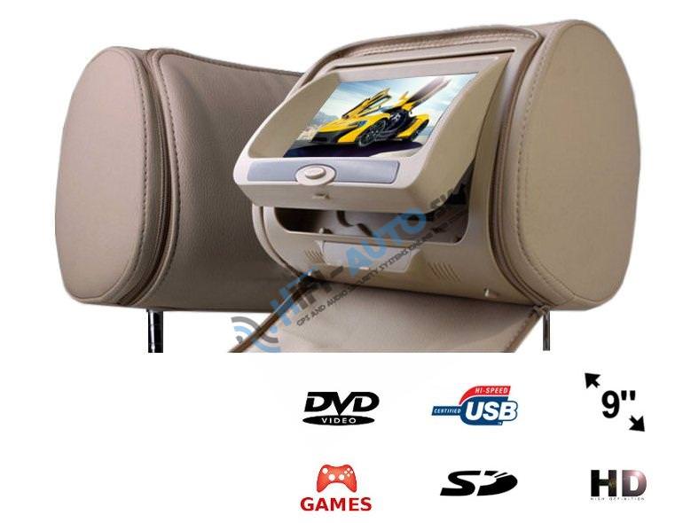9 palcové hlavové opierky s DVD a hrami - 2 kusy DEMO