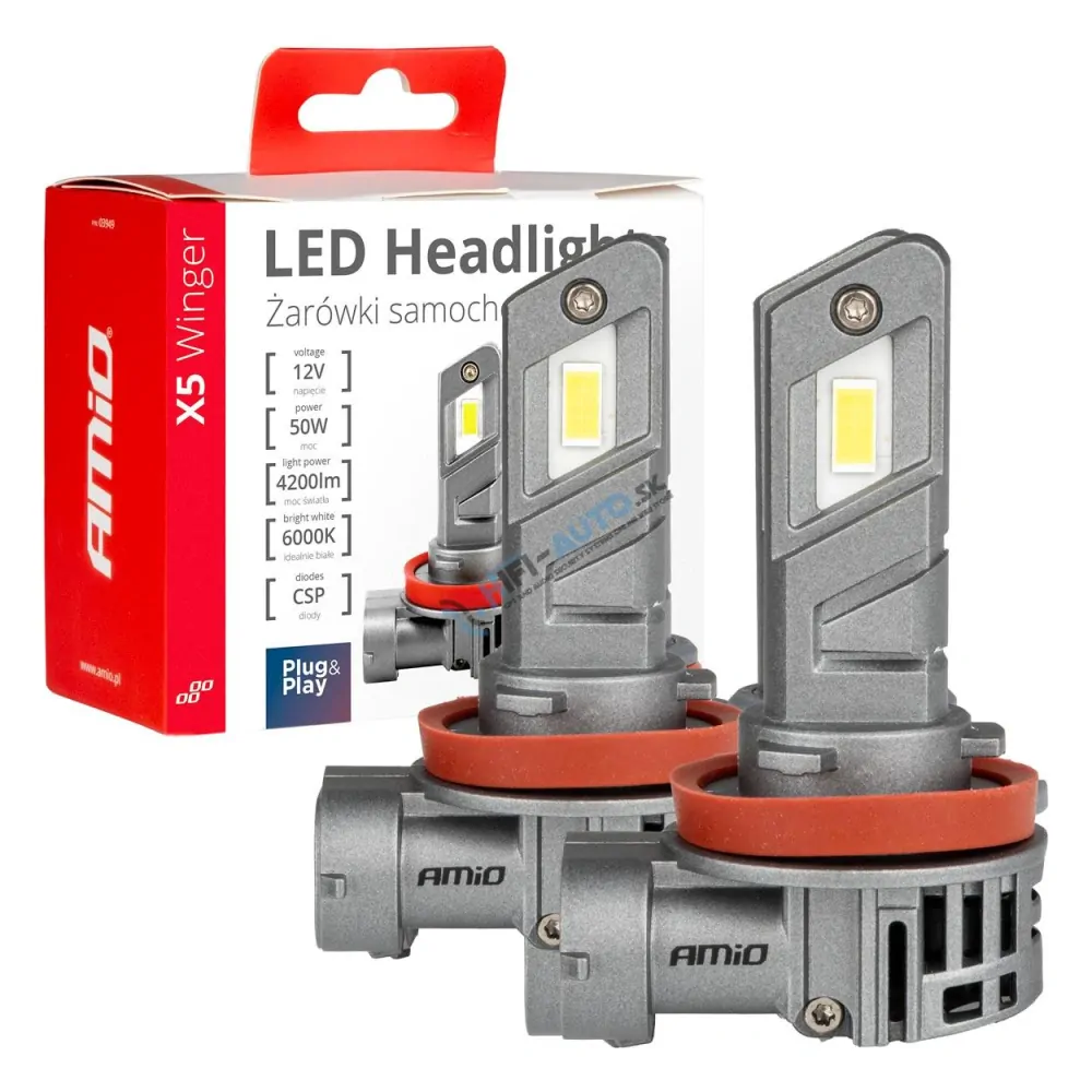 LED prestavbová sada H8/H9/H11 6000K max 50W X5-series WINGER