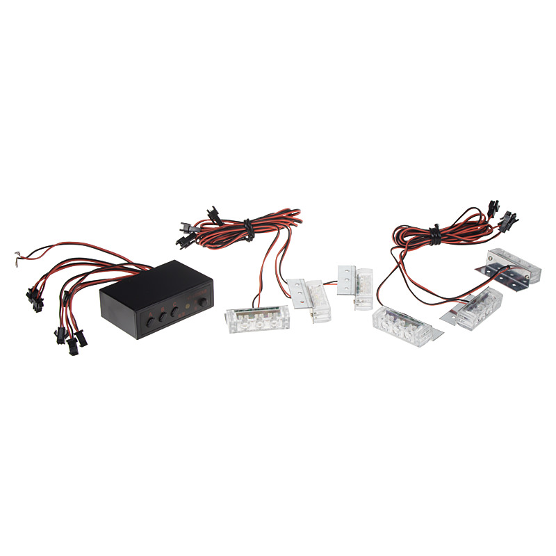 PREDATOR LED do mriežky, 12 V, modro-červená