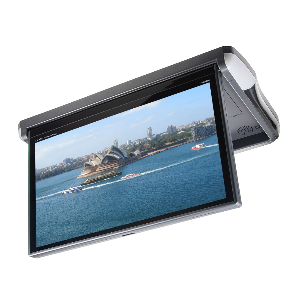Stropný LCD monitor 13,3" antracit s OS. Android HDMI / USB, diaľkové ovládanie
