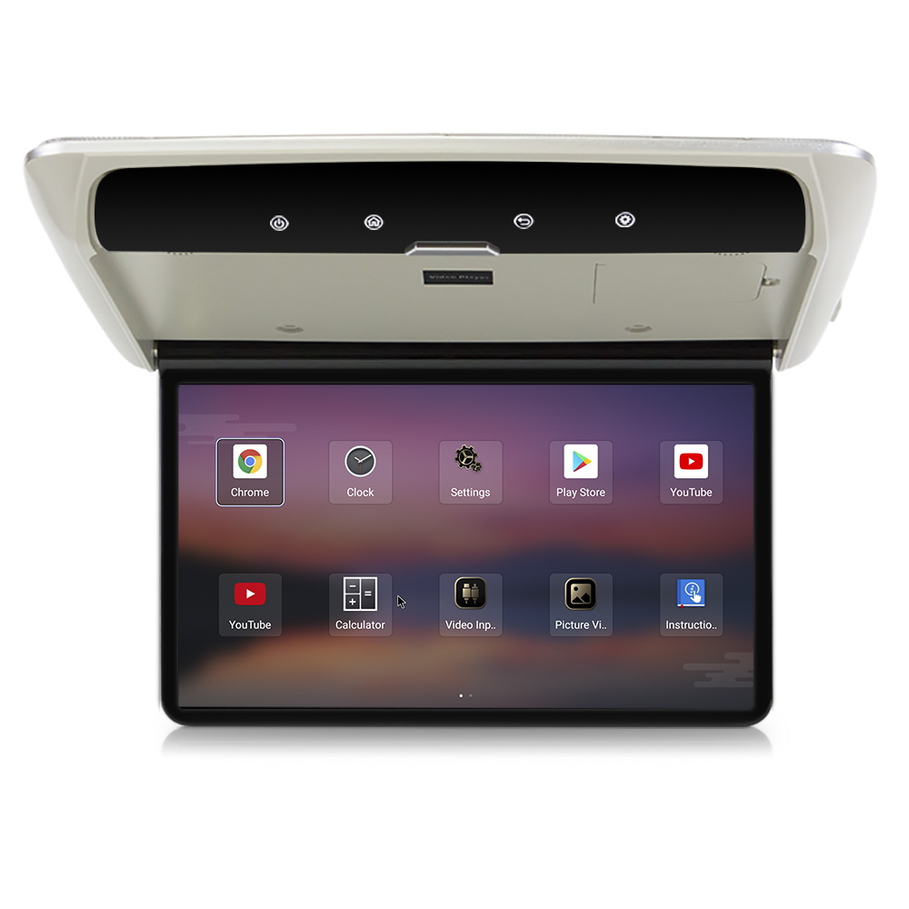 Stropný LCD monitor 13,3" s OS. Android USB/SD/HDMI/FM, diaľkové ovládanie so snímačom pohybu, sivý