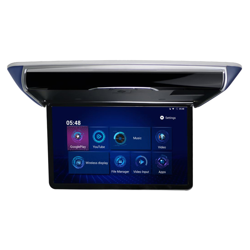 Stropný LCD motorický monitor 13,3" s OS. Android HDMI / USB, diaľkové ovl. so snímačom pohybu