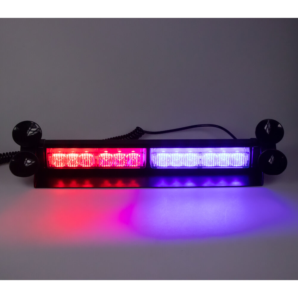 PREDATOR LED vnútorný, 12x3W, 12-24V, modro-červený, 353mm, ECE R10