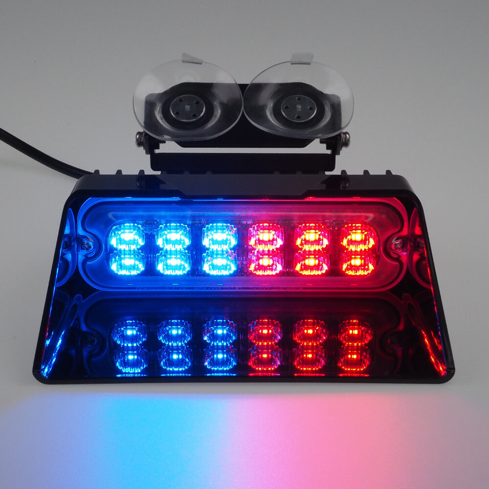 PREDATOR LED vnútorné, 12x LED 3W, 12/24V, červeno-modrý, ECE R10