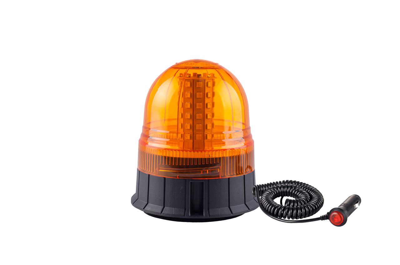 LED oranžový výstražný maják 60led 12/24V s úchytom 