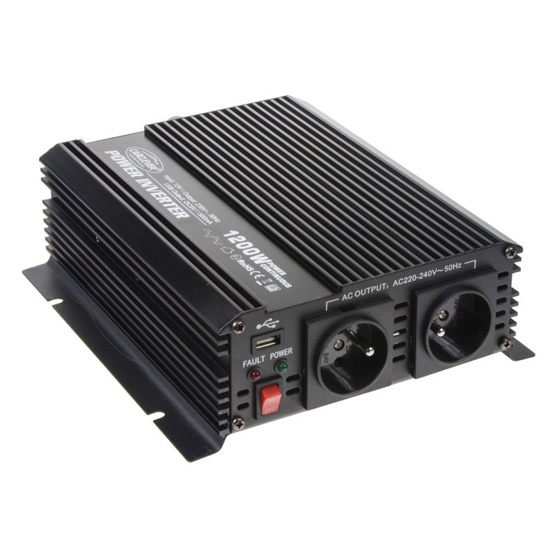 Menič napätia z 12/230V + USB, 1200 W