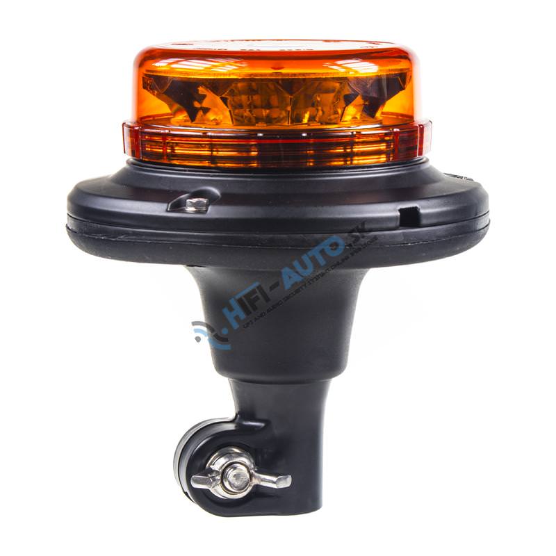 LED maják, 12-24V, 12x3W oranžový na držiak, ECE R65