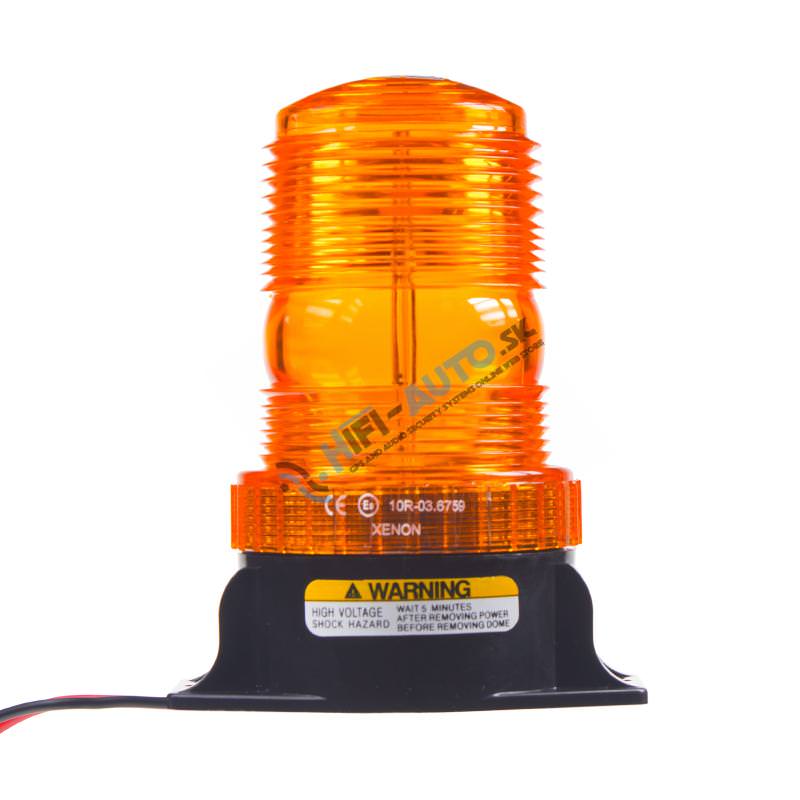 Zábleskový maják 12-24V, oranžový, ECE R10