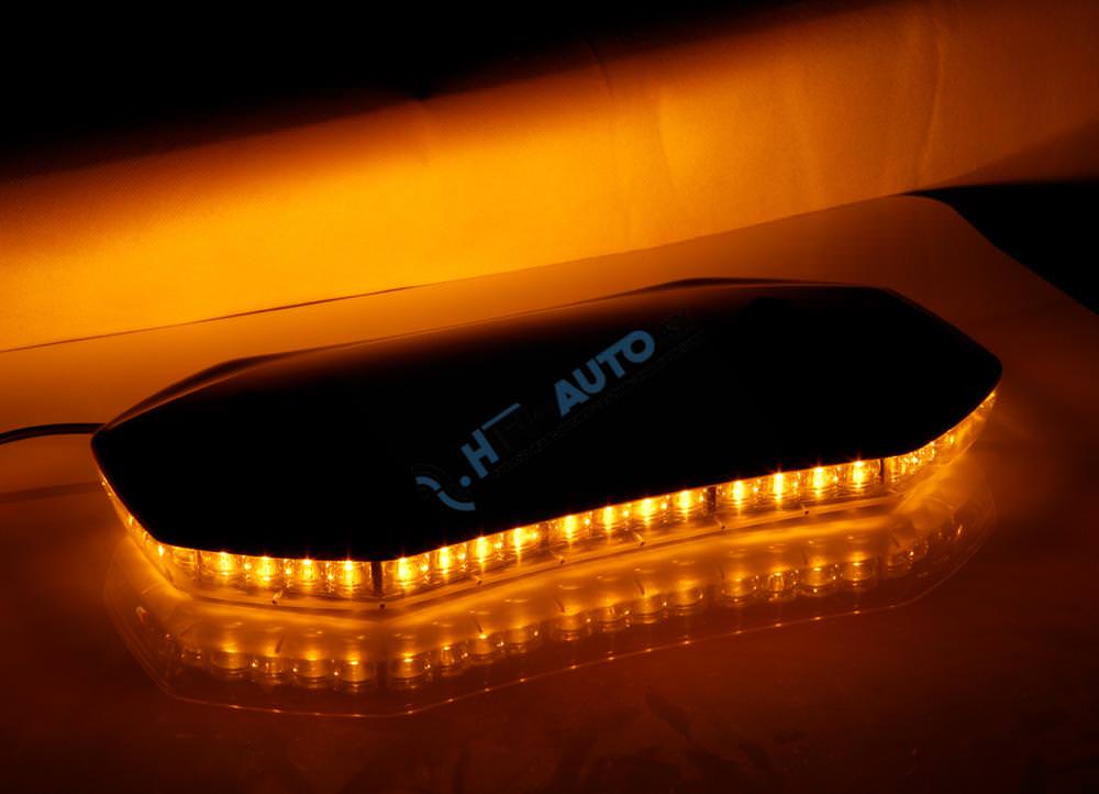 LED rampa 398 mm, oranžová, magnet, 12-24V, ECE R65