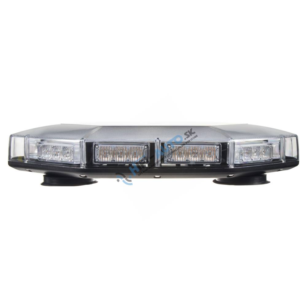LED rampa, oranžová, magnet, 30xLED 1W, ECE R65