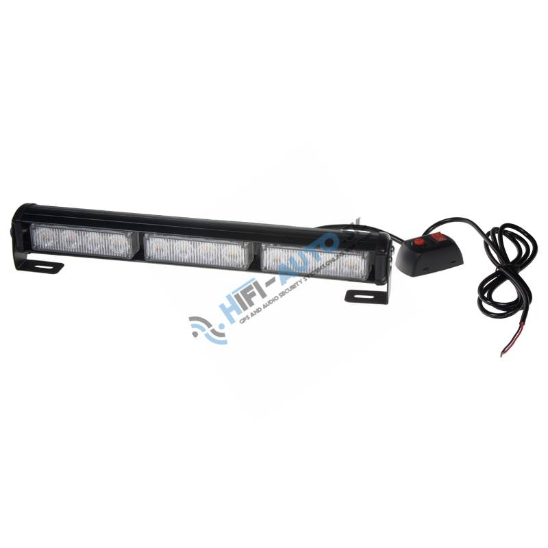 LED svetelná alej, 12xLED 3W, oranžová 360 mm, ECE R65