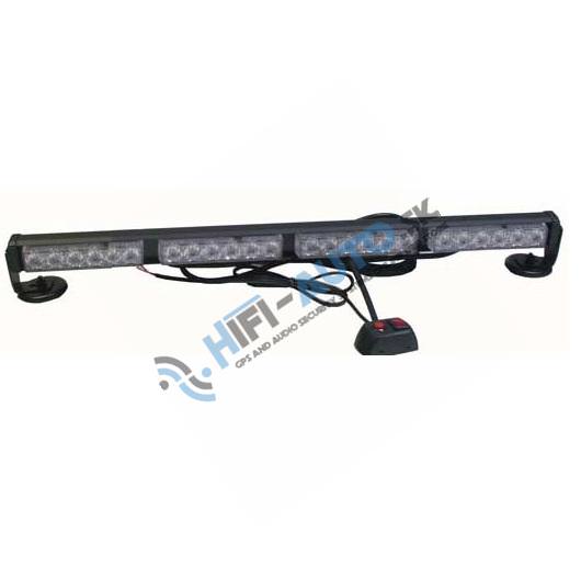 LED svetelná alej, 24x1W LED, oranžová 645 mm, ECE R10