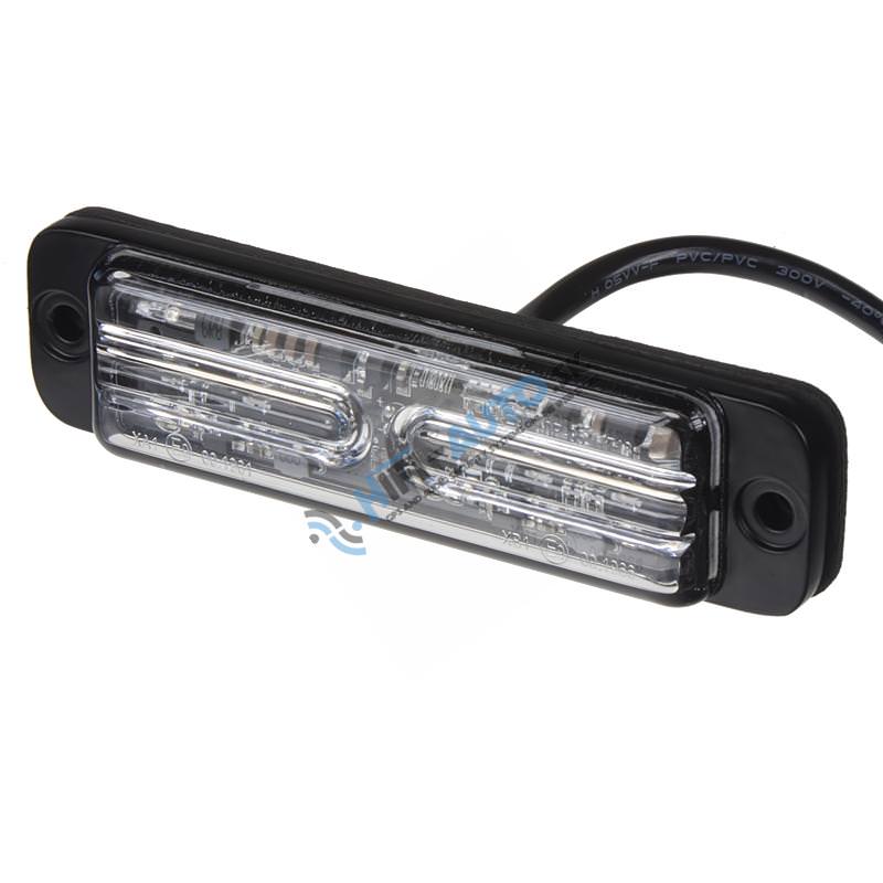 LINEAR LED 6x5W LED, 12-24V, červený, ECE R10