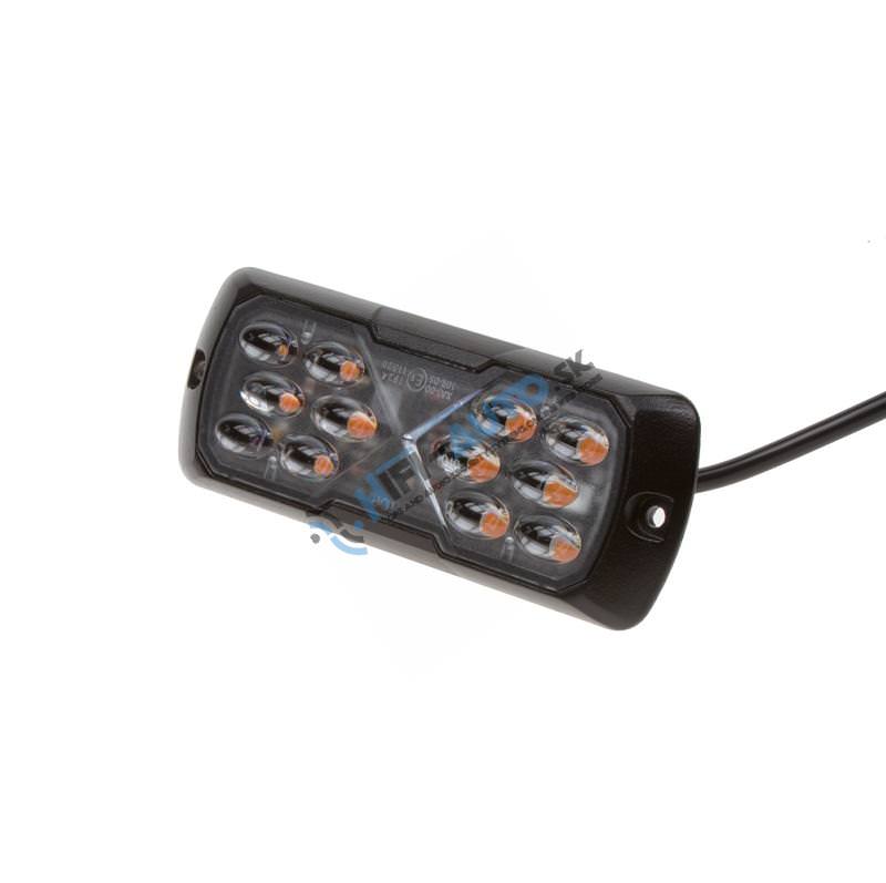PROFI LED výstražné svetlo 12-24V 11,5W oranžové, ECE R65 114x44 mm