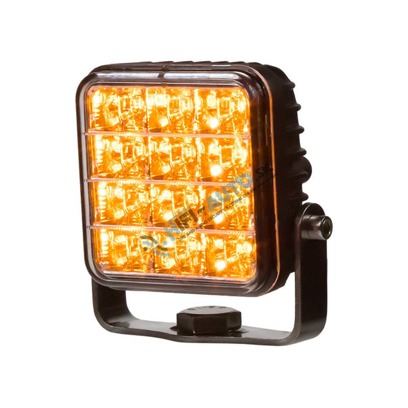 PREDATOR vonkajší, 10-30V, 12x2W SMD LED, oranžový, 74x74x38 mm, ECE R65