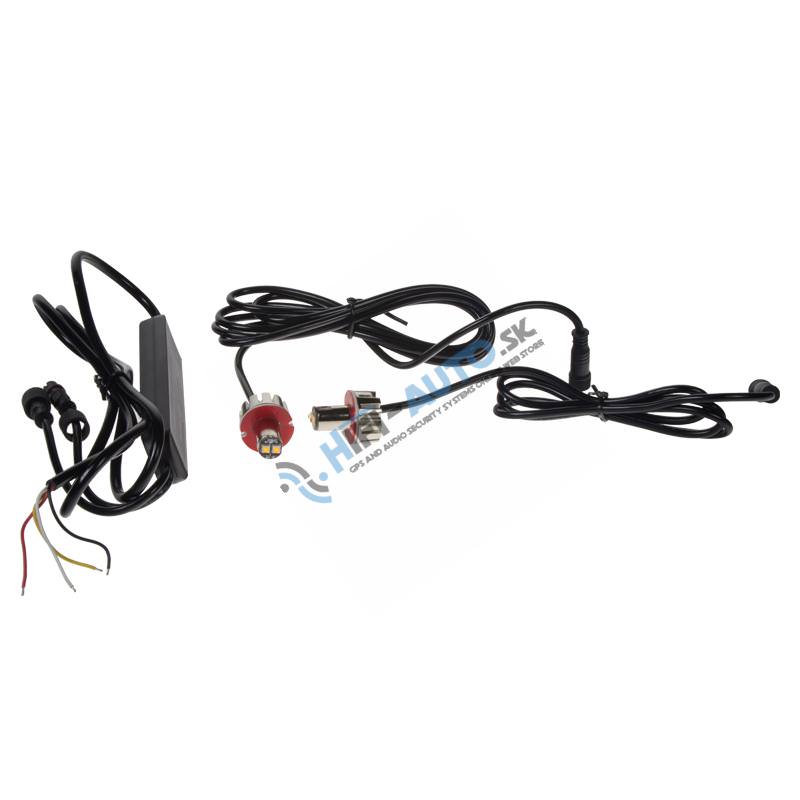 LED stroboskop oranžový 2x3W, 12-24V