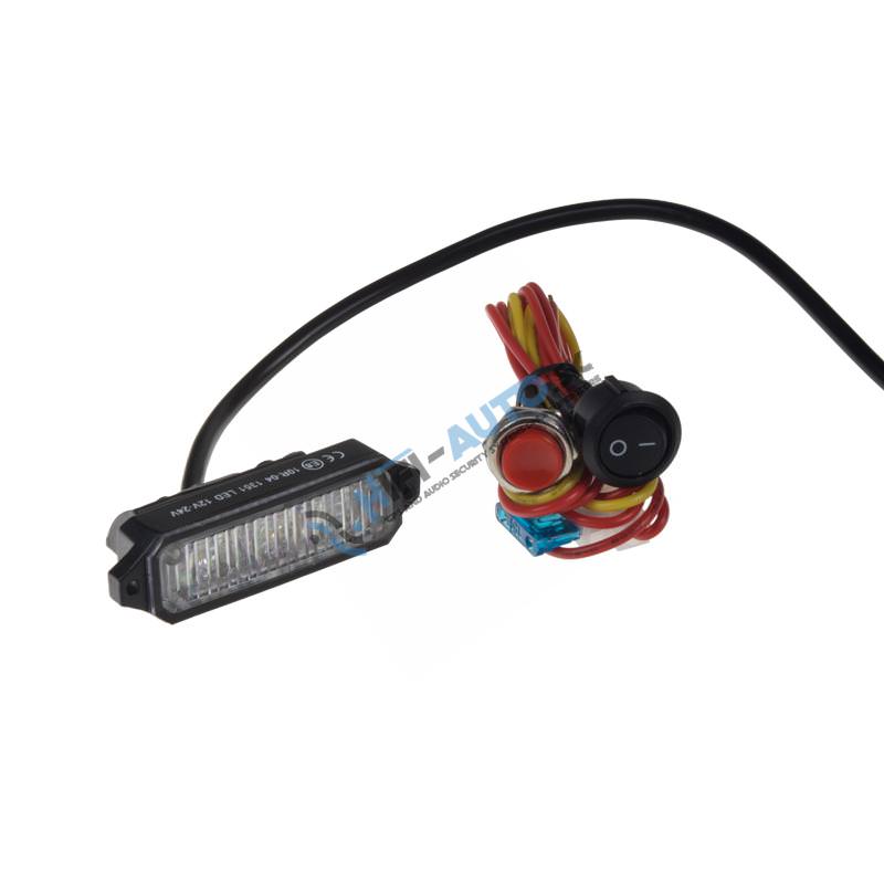 MINI PREDATOR 3x1W LED, 12-24 V, modrý, ECE R10