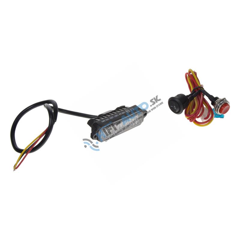 MINI PREDATOR 3x1W LED, 12-24 V, oranžový, ECE R10