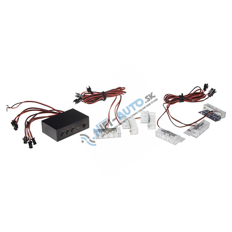 PREDATOR LED do mriežky, 12 V, modro-červená 