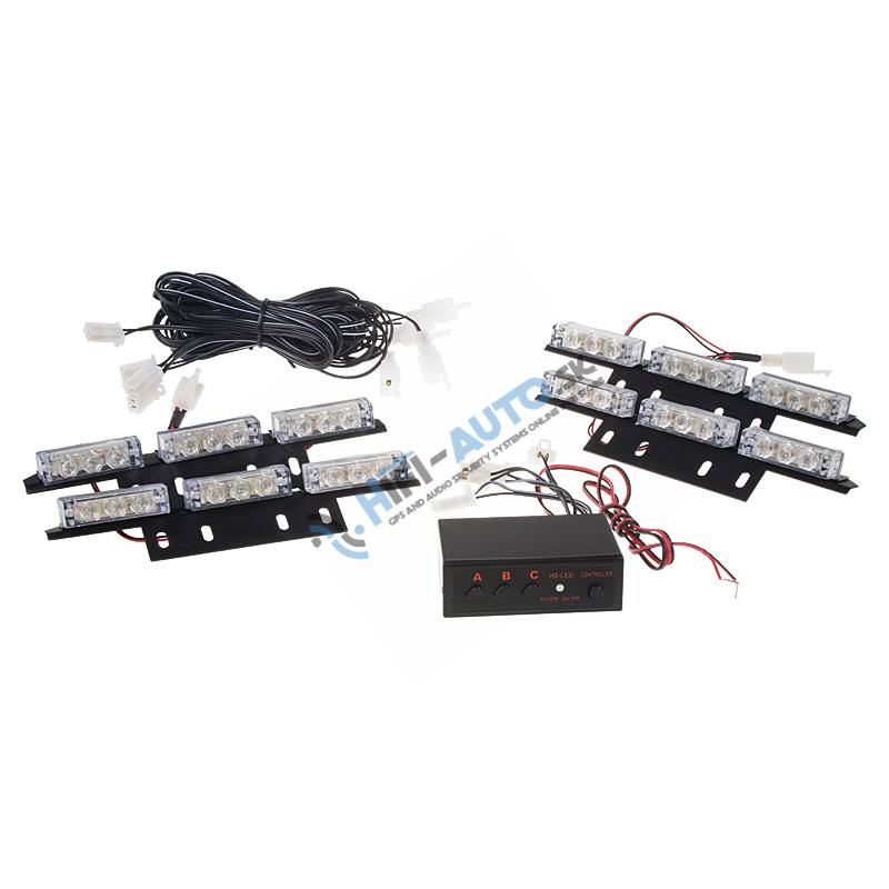 PREDATOR LED do mriežky, 12 V, modro-červený 