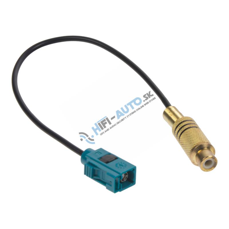 Adaptér FAKRA samica/RCA samica, 25 cm