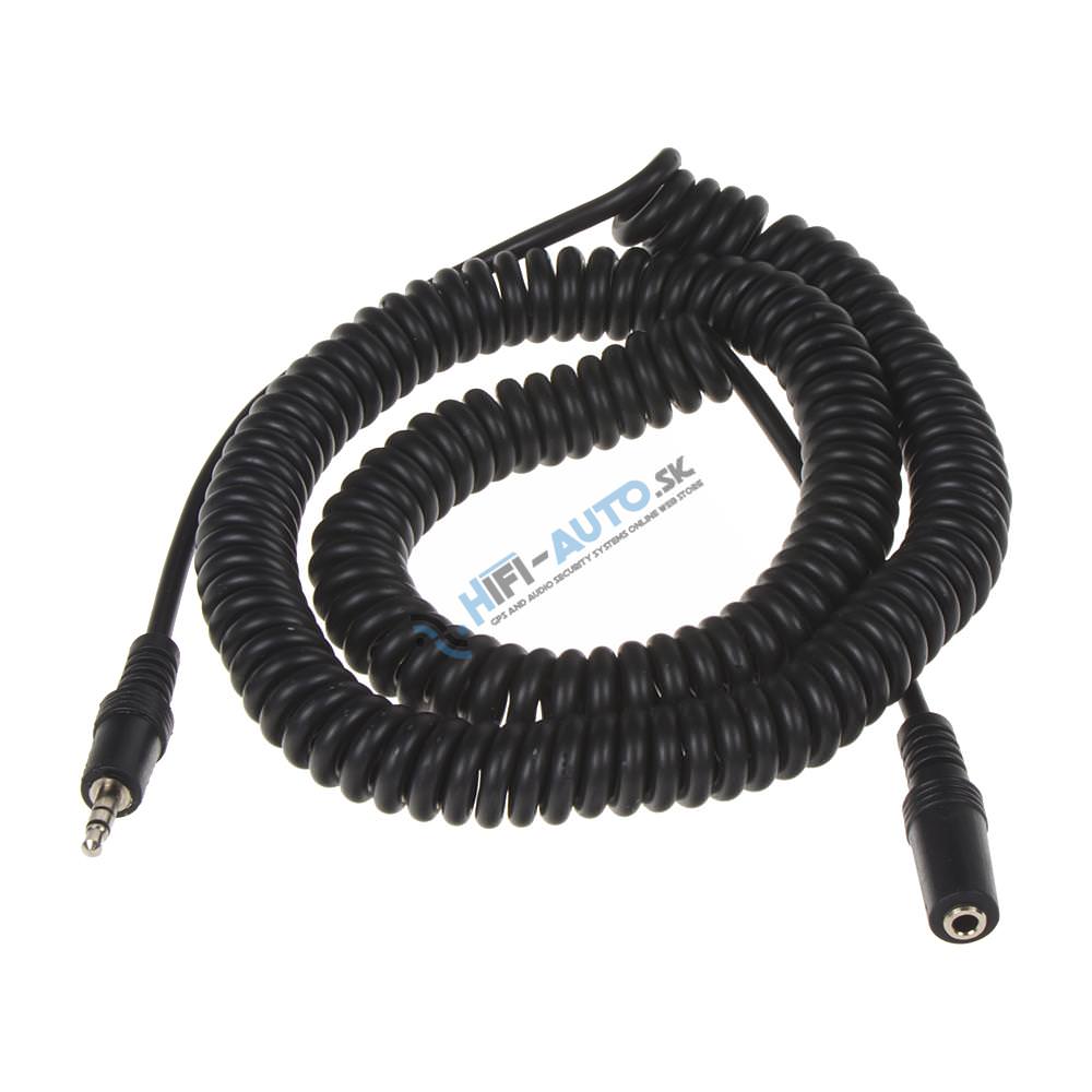 Prepojovací kábel Jack 3,5 mm samec/Jack 3,5 mm samica 5 m