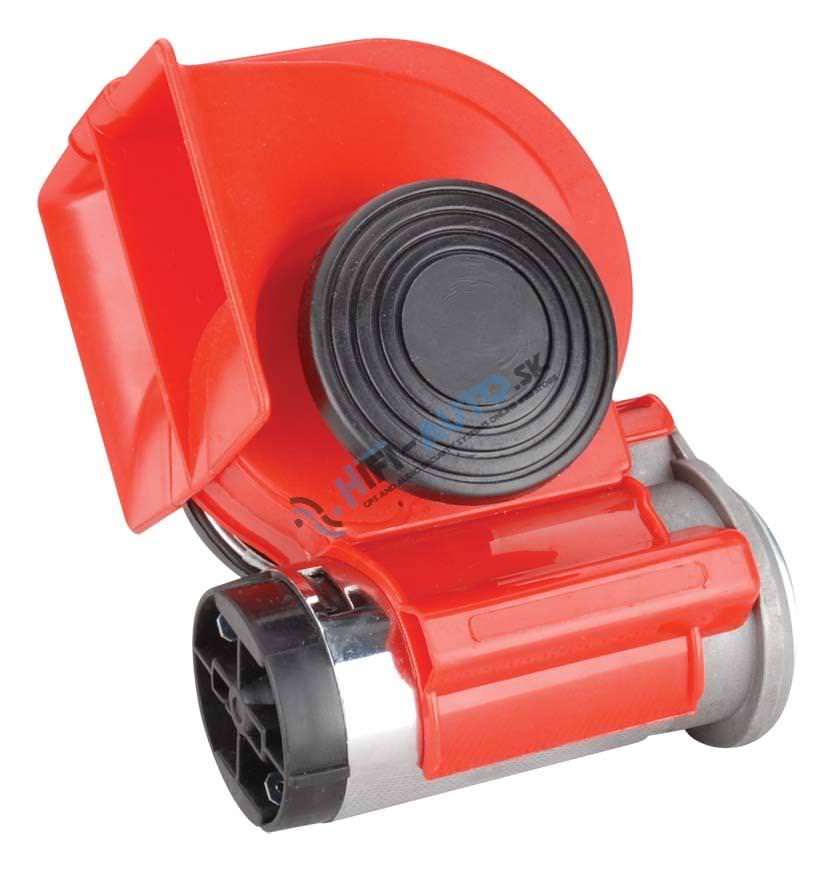 Šneková kompresorová fanfára 12V, červená