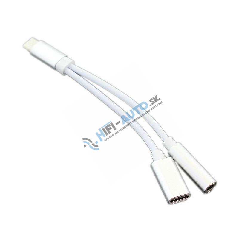 USB Adaptér typ C - Mini Jack 3,5 mm 4 PIN