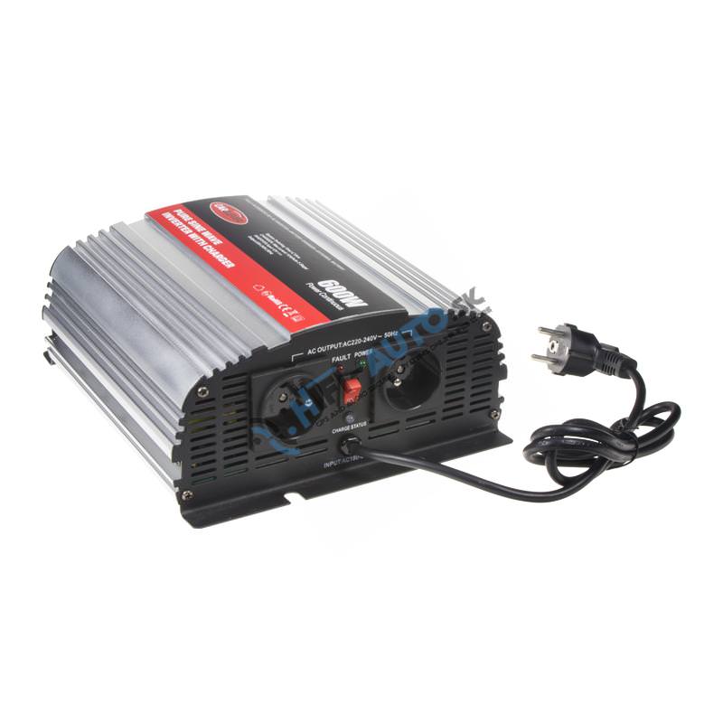 Autonabíjačka 12V/10A + menič sínus 600W 12/230V, UPS