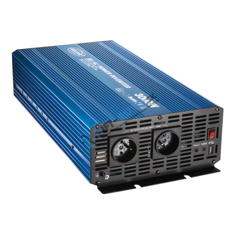 Sínusový menič napätia z 12/230V + USB, 3000W