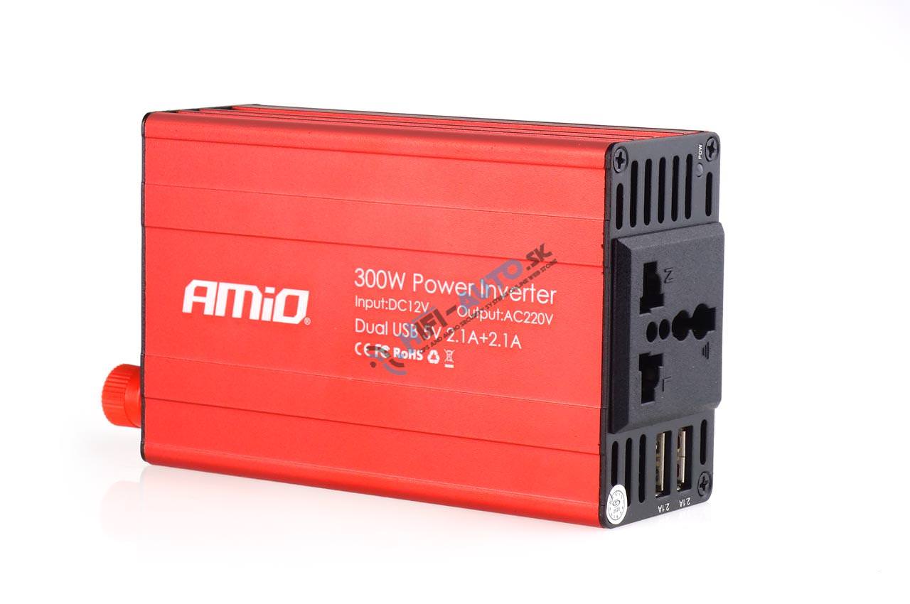 Menič napätia 12V/230V 300W/600W 2xUSB