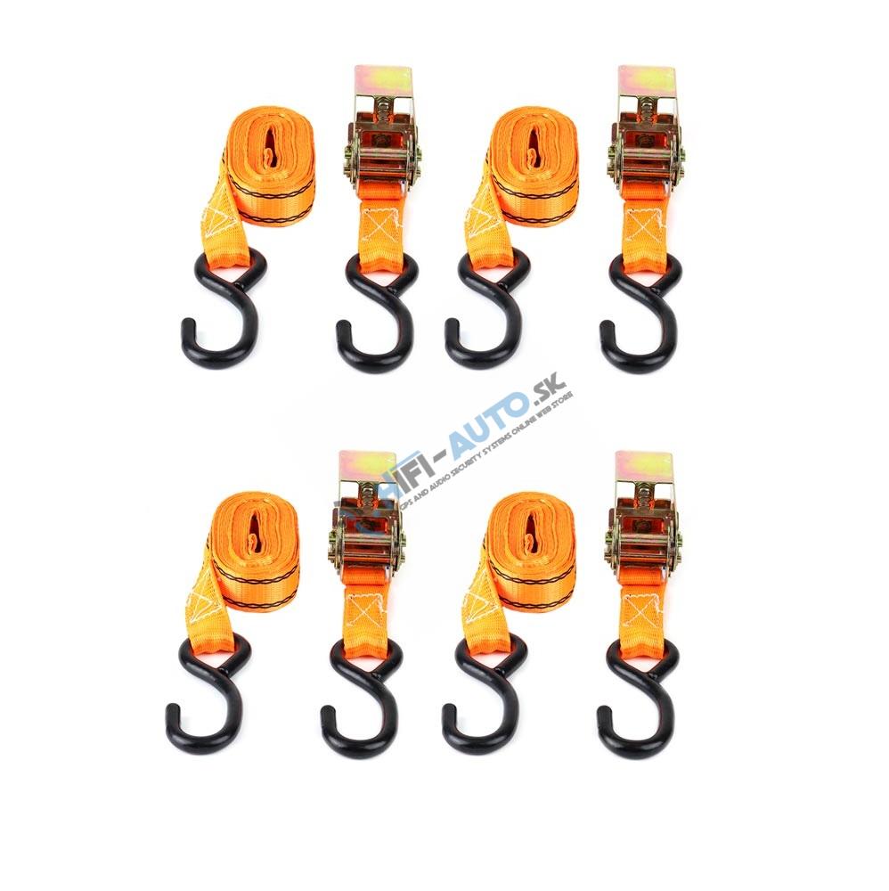 Upínacie pásy s račňou 700kg 25mm 4,5m 4ks BELT-03