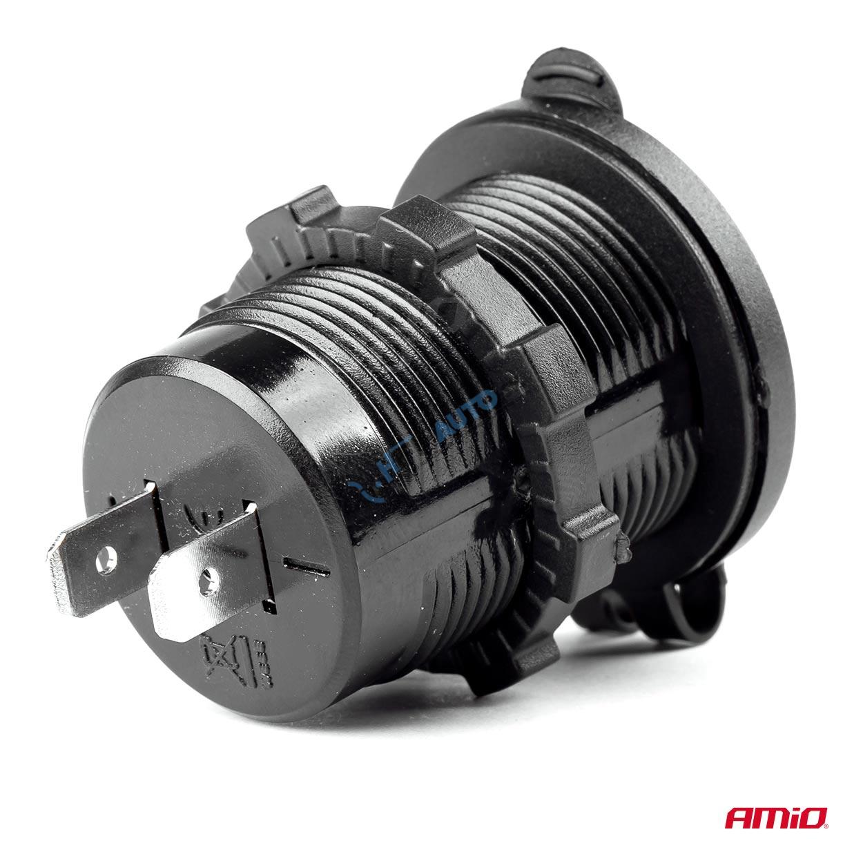 Vodotesná nabíjačka telefónu 2xUSB 12/24V MOD-04