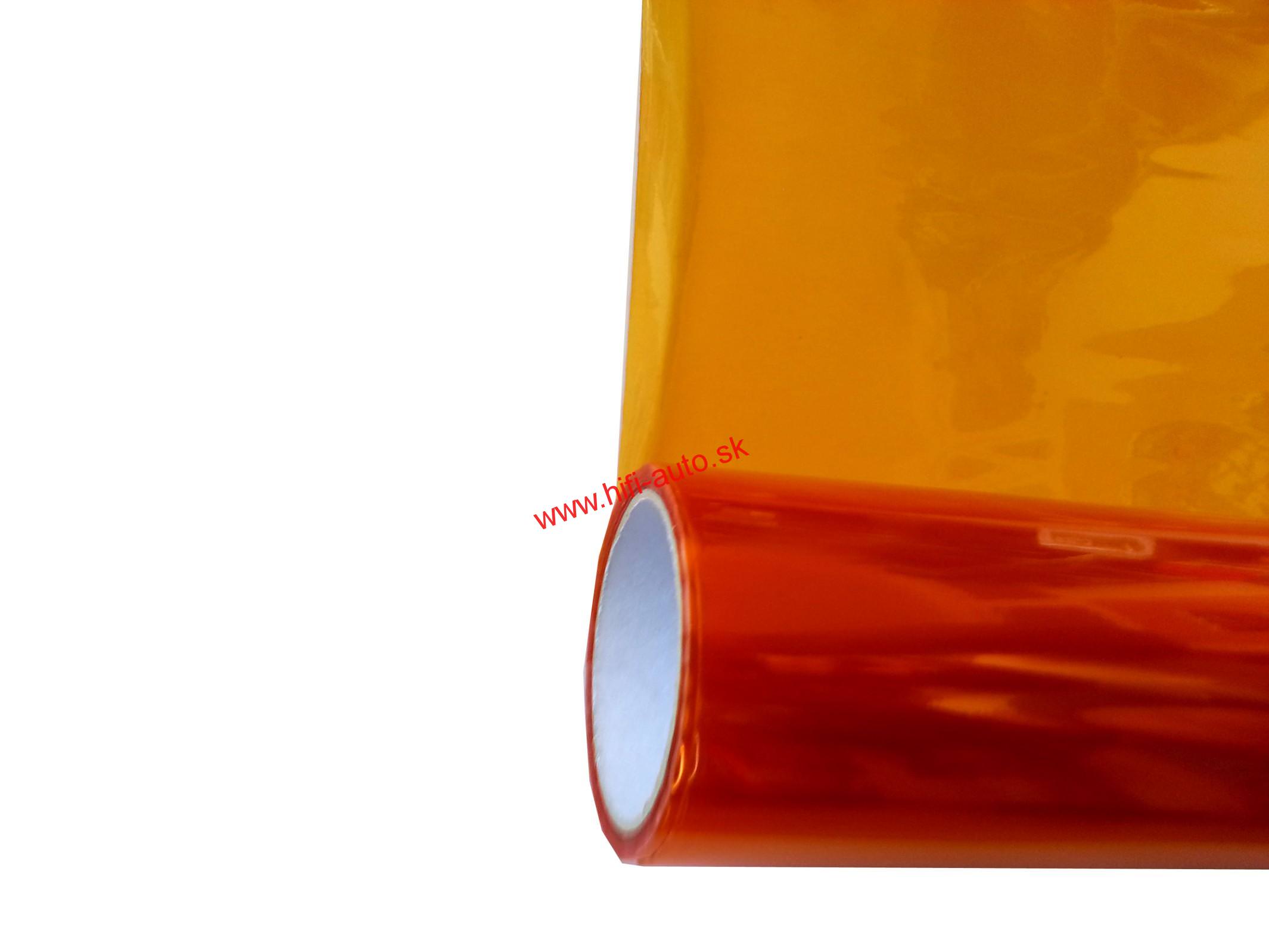 Oranžová fólia na svetlá - šírka 30 cm