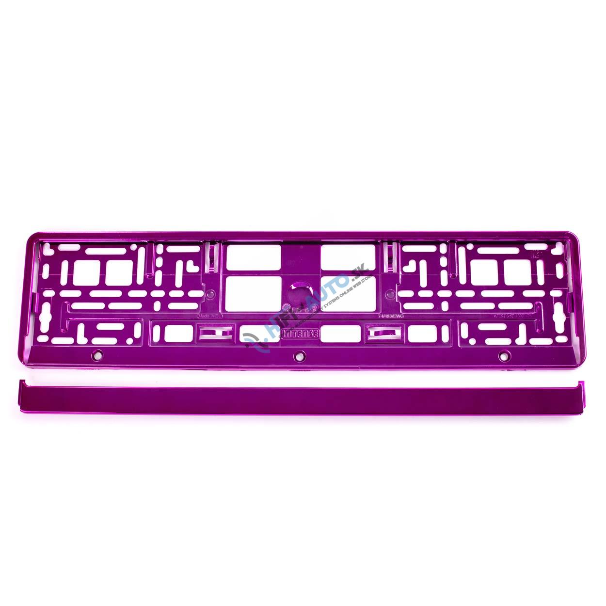 Podložka pod ŠPZ – ružová metalizovaná