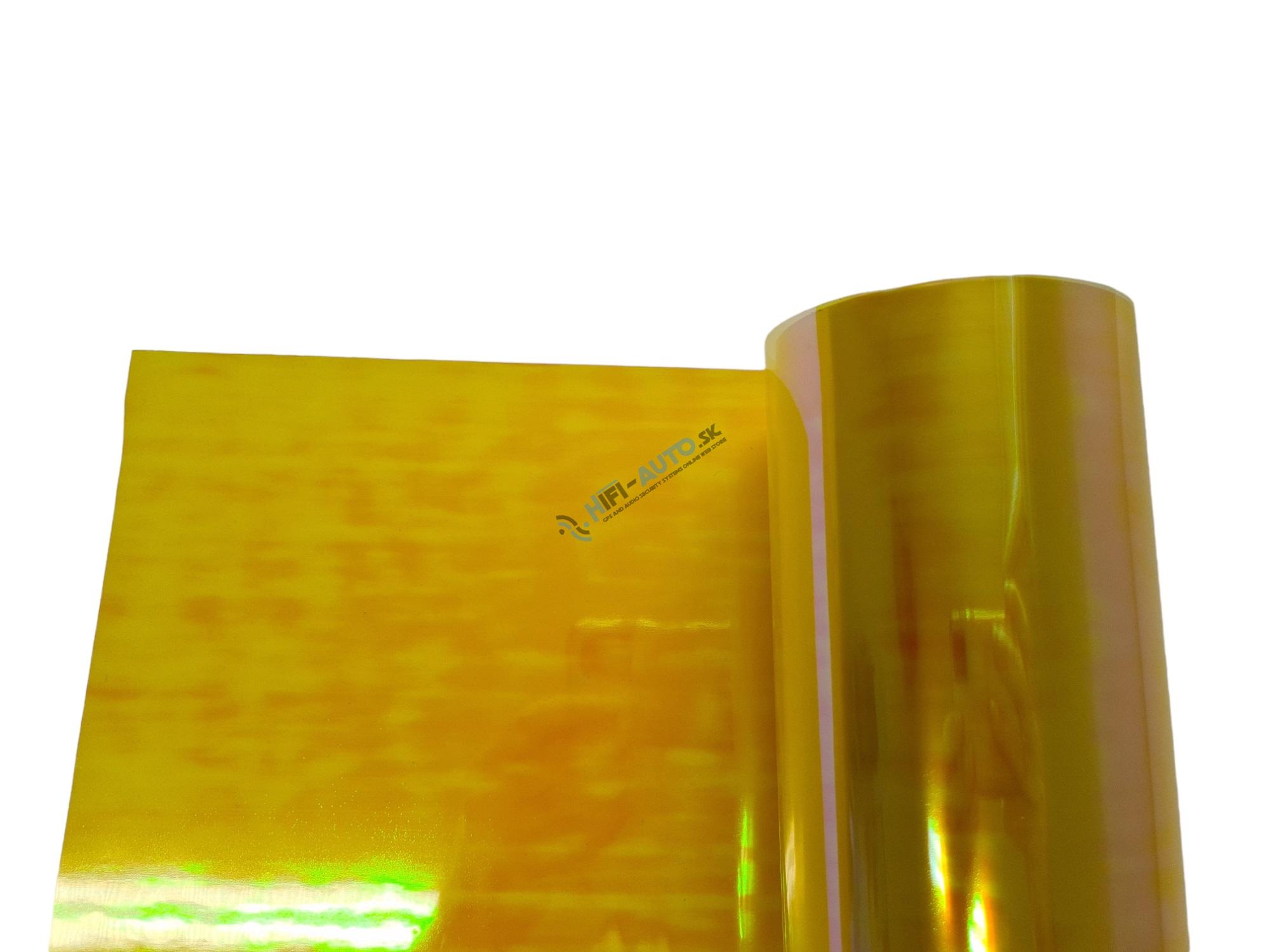 Chameleón žltá fólia na svetlá - šírka 30 cm