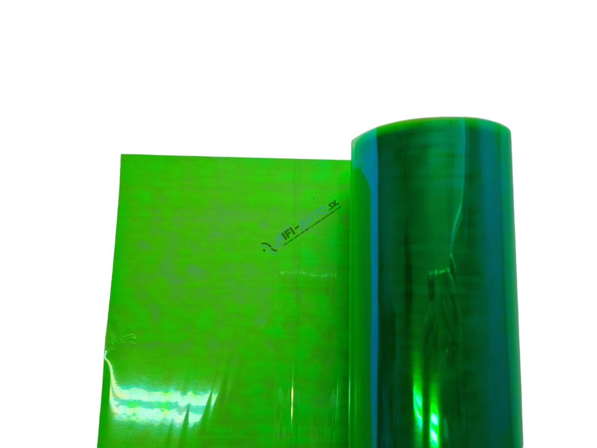 Chameleón zelená fólia na svetlá - šírka 30 cm