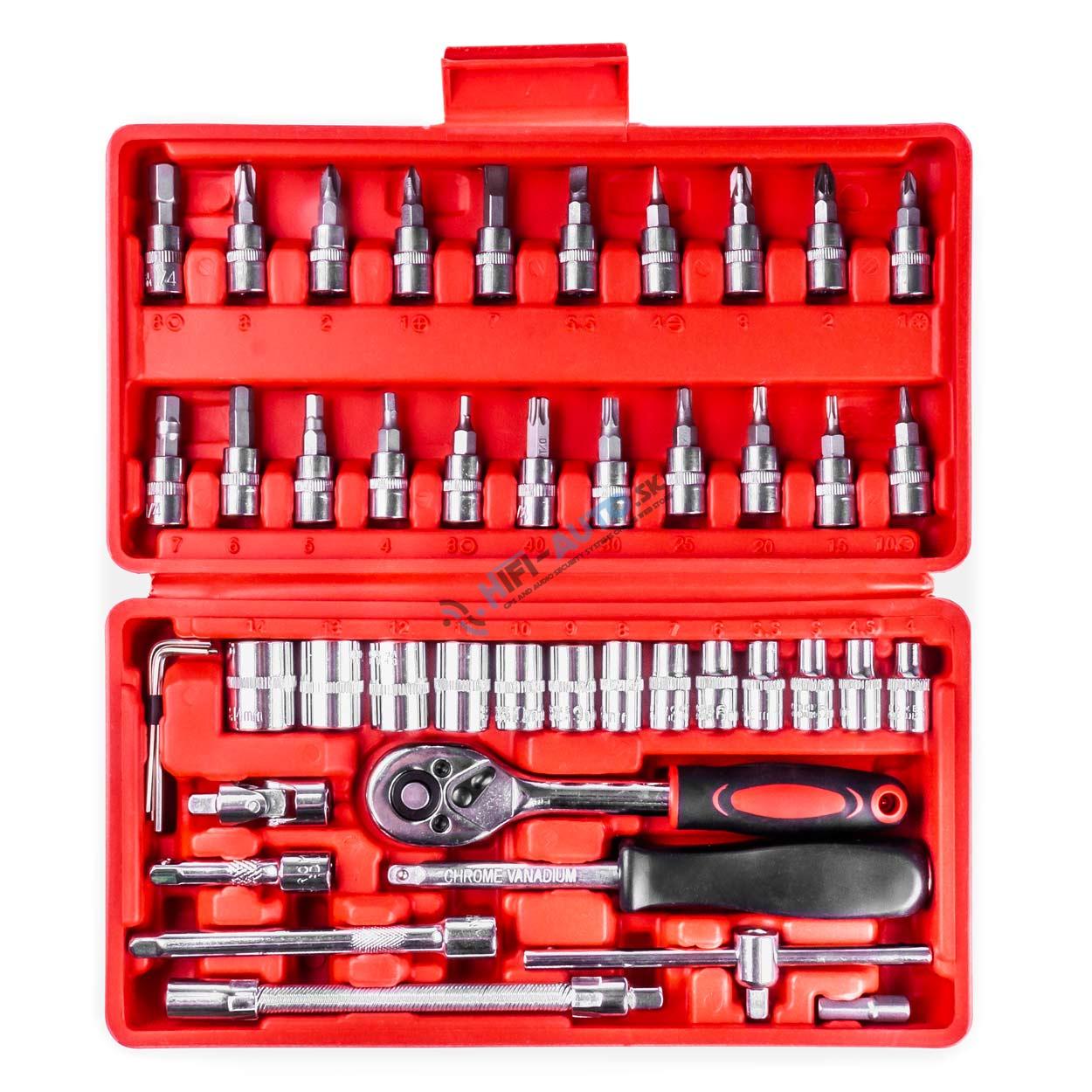 Sada nástrčných náradí v kufríku 46ks