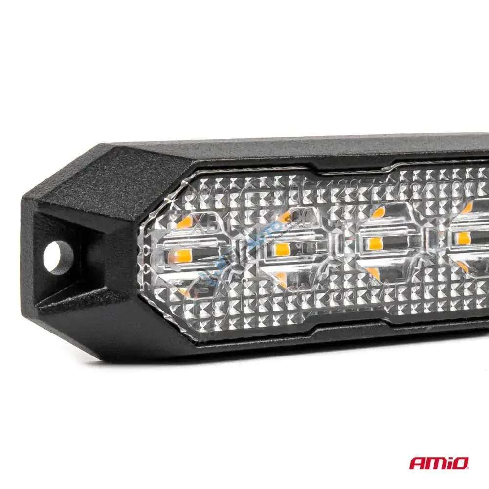 Výstražné osvetlenie oranžové 4x3W LED R65 R10 12/24V IP6K9K