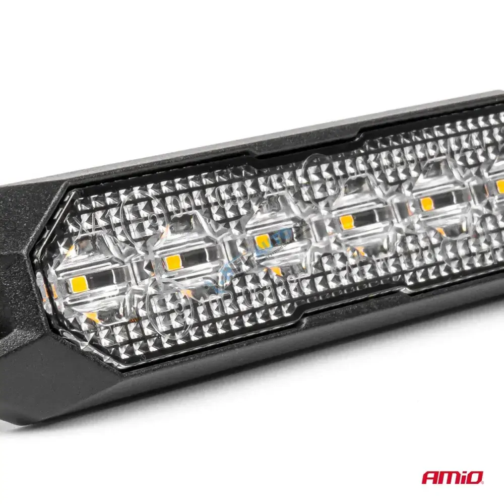 Výstražné osvetlenie oranžové 6x3W LED R65 R10 12/24V IP6K9K