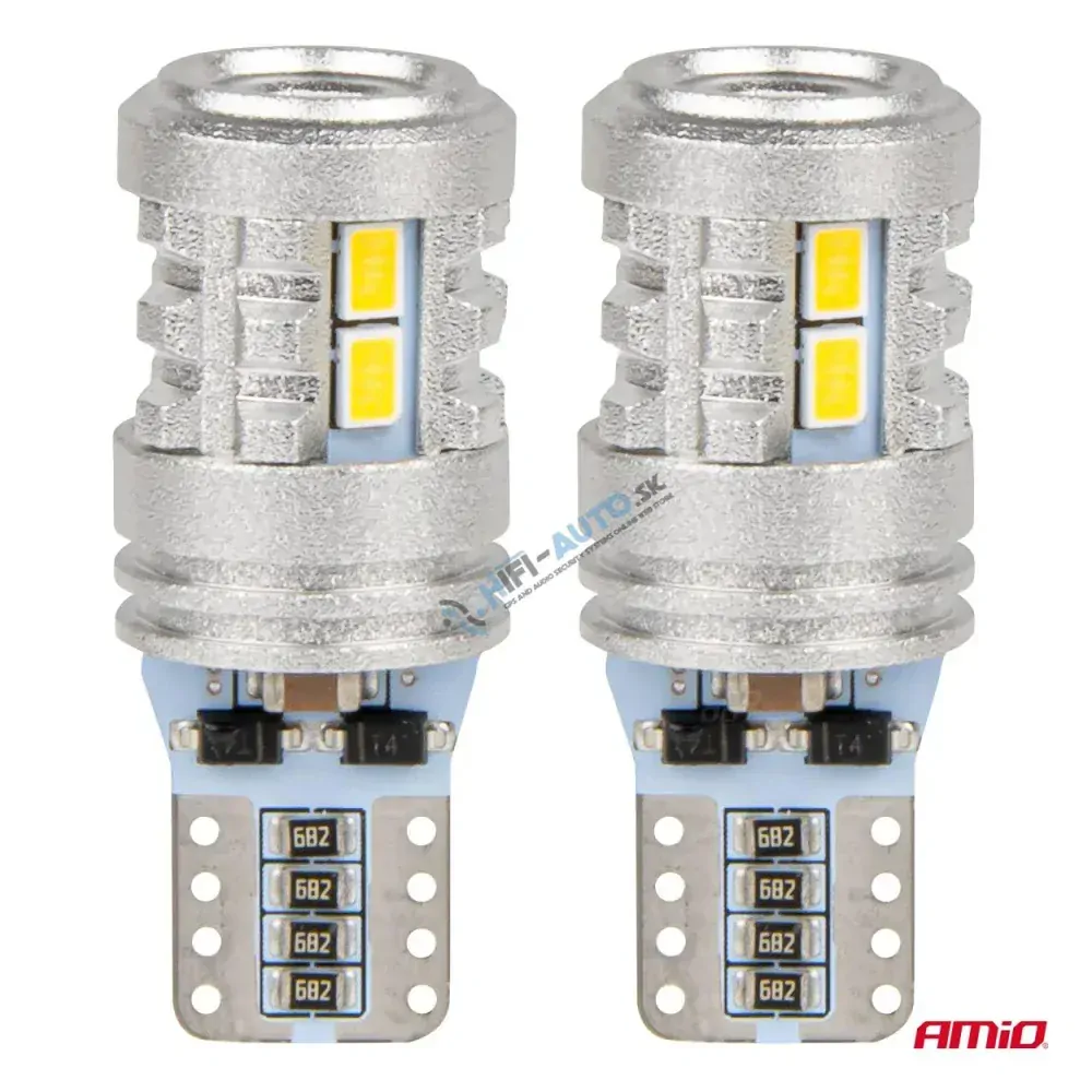 LED žiarovka STANDARD T10 W5W 6x3020 + 1x3030 SMD White 12V/24V