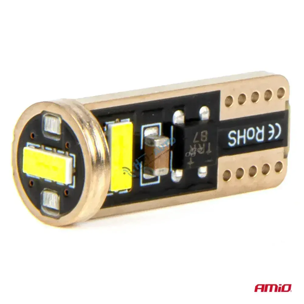 LED žiarovka CANBUS T10e W5W 3x2055 SMD White 12V/24V