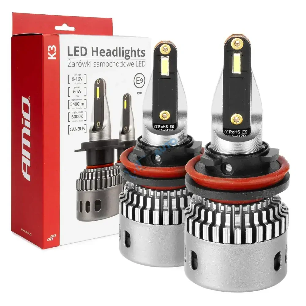 LED prestavbová sada K3 H8 H9 H11 12V 6000K canbus