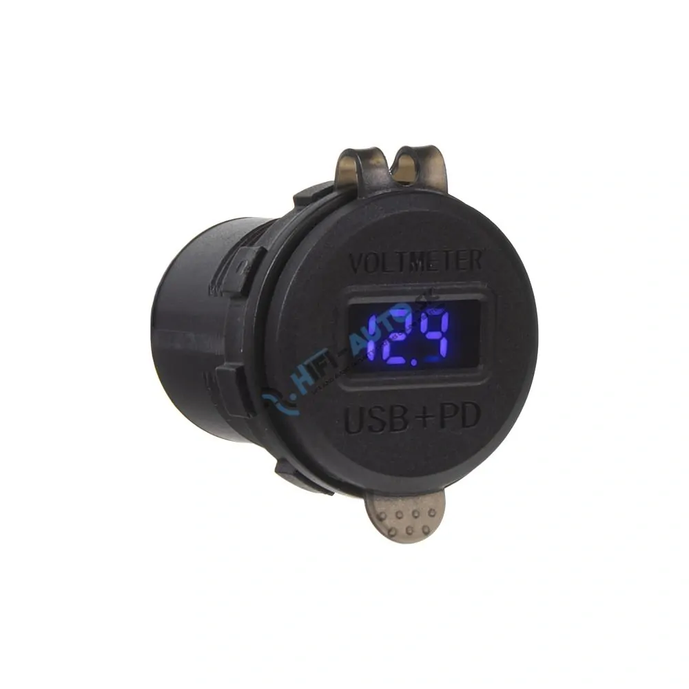 USB nabíjačka QC3.0 + USB-C, digitálny voltmeter do panelu