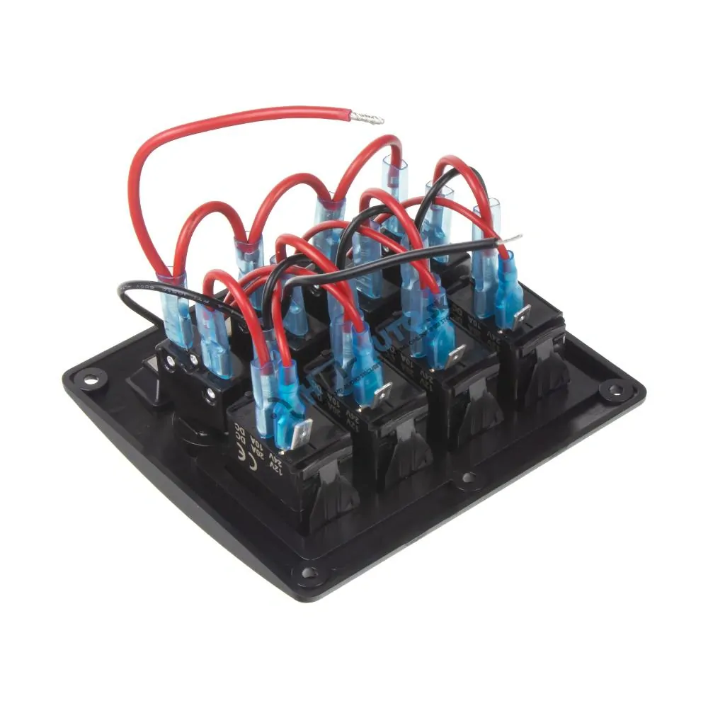 Panel s 4x spínačmi Rocker 12/24V