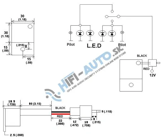 Prerušovač blinkrov LED, 12V, 0,05-10A, pre motocykle