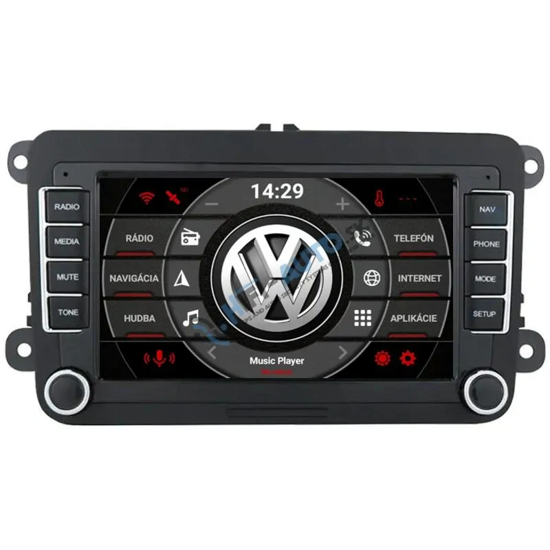 Škoda, VW, SEAT 7" Android 15 autorádio s WIFI, GPS, USB, BT LOW